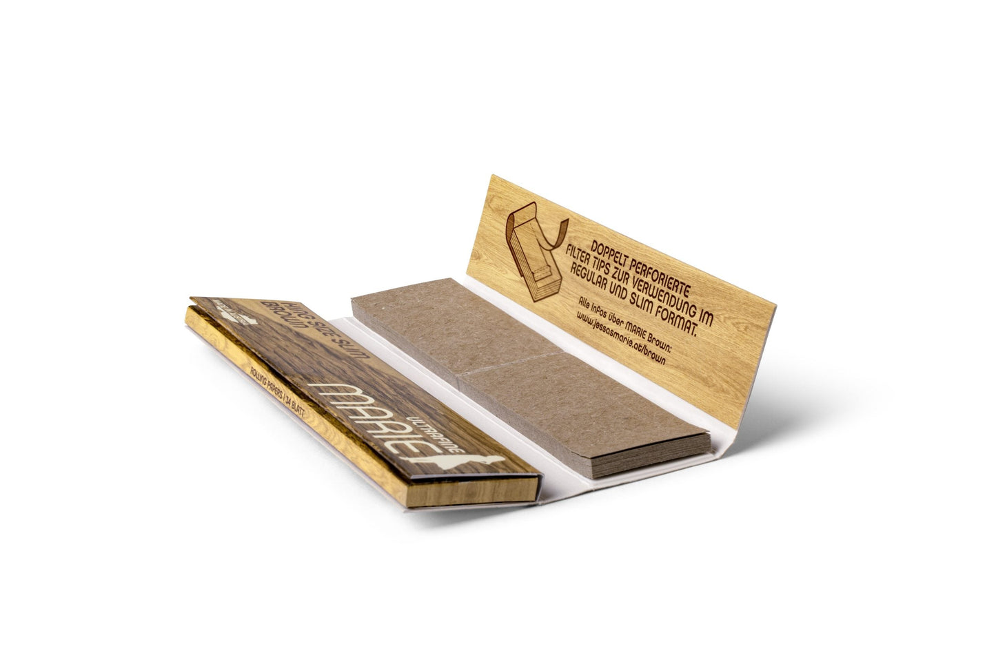 MARIE KingSize Slim + Tips - Brown
