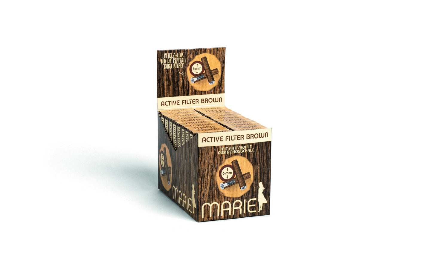 MARIE Aktivkohlefilter | 6mm | 10Stk. | Brown